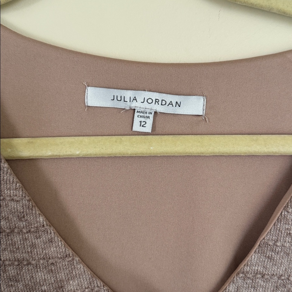 Julia Jordan Taupe V-Neck Dress - Picture 2 of 3